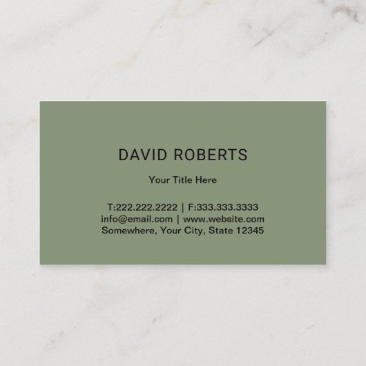 芝生&気に造園グラスハートセージ緑 名刺 (裏面)