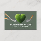 芝生&気に造園グラスハートセージ緑 名刺 (正面)