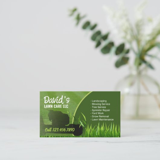 芝生&気に造園サービスグモダンリーン 名刺 (スタンド正面)