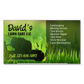 芝生&気に造園サービスグリーンズモーア マグネット名刺 (正面)