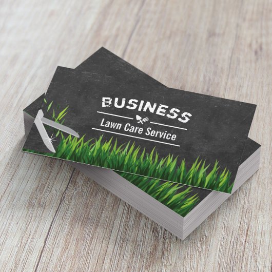 芝生&気に造園サービスシャルボード 名刺