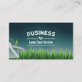芝生&気に造園サービスティール(緑がかった色)グラデーション 名刺 (正面)