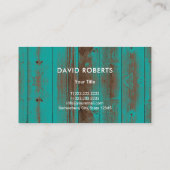 芝生&気に造園サービスティール(緑がかった色)バーンウッド 名刺 (裏面)