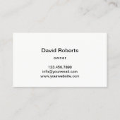 芝生&気に造園サービスプロフェッショナル 名刺 (裏面)