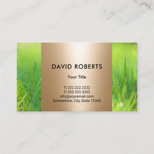 芝生&気に造園サービス金ゴールドモーア 名刺 (裏面)