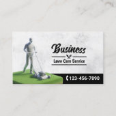 芝生&気に造園サービス3D芝刈り機 名刺 (正面)