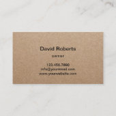 芝生&気に造園サー素朴ビスクラフト 名刺 (裏面)