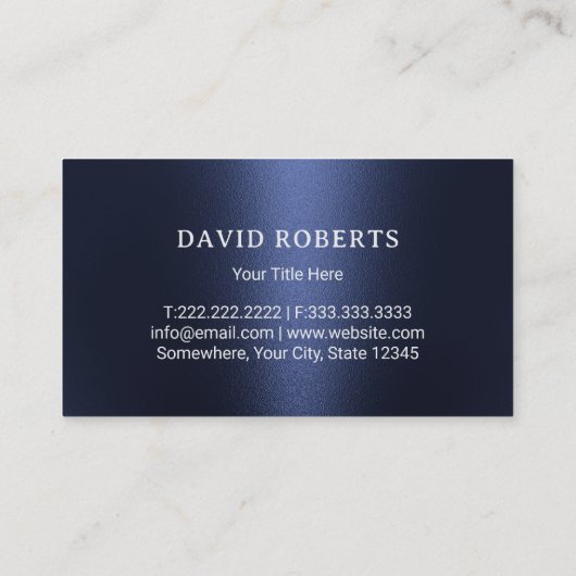 芝生&気に造園シルバーモーワーロゴNavy 名刺 (裏面)