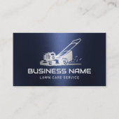 芝生&気に造園シルバーモーワーロゴNavy 名刺 (正面)