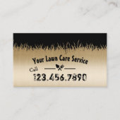 芝生&気に造園ブラック&金ゴールドロイヤリティパンチ ロイヤリティカード (正面)