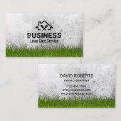 芝生&気に造園プロフェッショナルハウスロゴ 名刺 (正面/裏面)