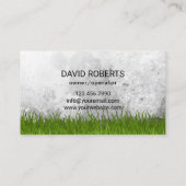 芝生&気に造園プロフェッショナルハウスロゴ 名刺 (裏面)