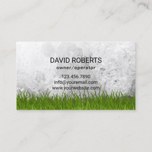 芝生&気に造園プロフェッショナルハウスロゴ 名刺 (裏面)