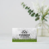 芝生&気に造園プロフェッショナルハウスロゴ 名刺 (スタンド正面)