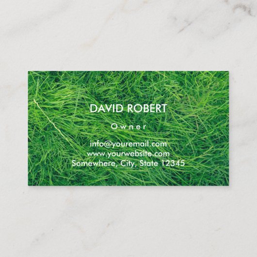 芝生&気に造園プロフェッショナルモーア 名刺 (裏面)