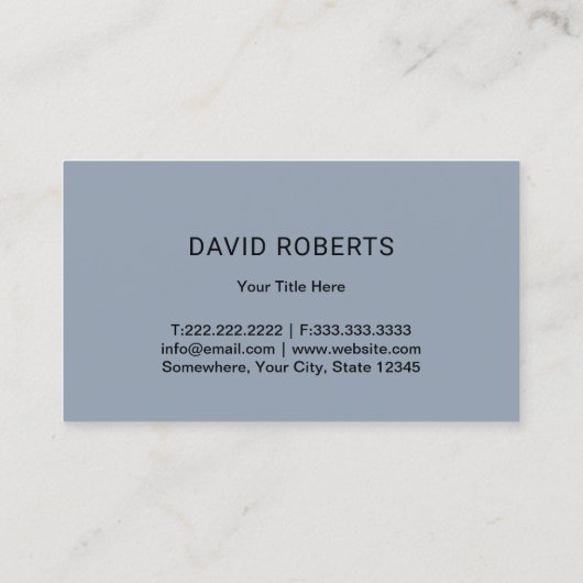 芝生&気に造園モーアミニマリストネイビーブルー 名刺 (裏面)