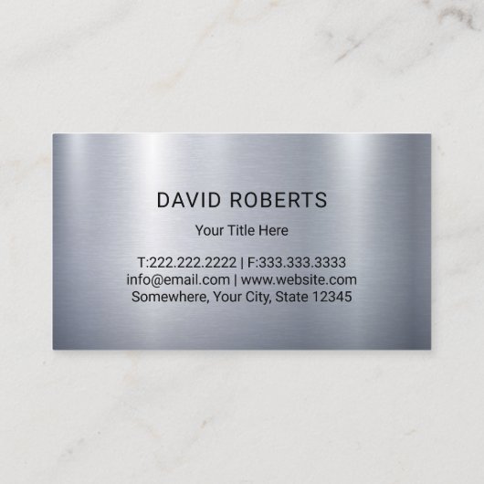 芝生&気に造園モーアモダンメタル 名刺 (裏面)