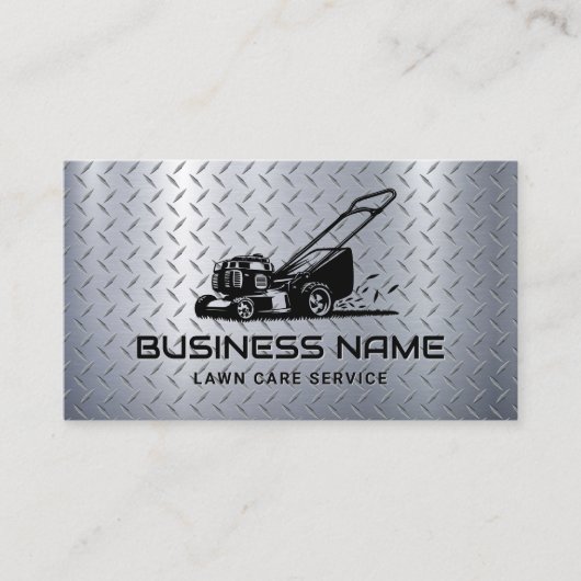 芝生&気に造園モーアモダンメタル 名刺 (正面)