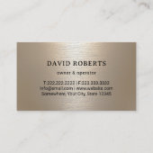 芝生&気に造園モーアーのロゴきらめく金ゴールド 名刺 (裏面)