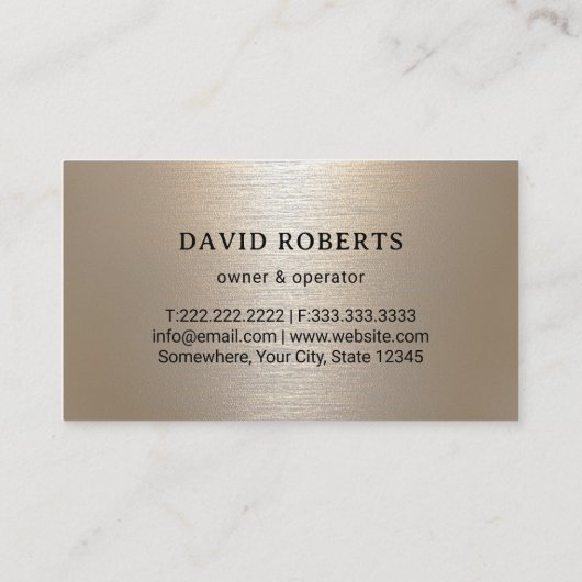 芝生&気に造園モーアーのロゴきらめく金ゴールド 名刺 (裏面)