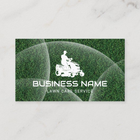 芝生&気に造園ライディングモーワーグリーングラス 名刺 (正面)