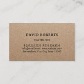 芝生&気に造園ヴィンテージモーア素朴クラフト 名刺 (裏面)