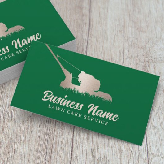 芝生&気に造園金ゴールドモーワーグリーン 名刺