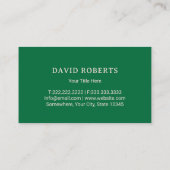 芝生&気に造園金ゴールドモーワーグリーン 名刺 (裏面)