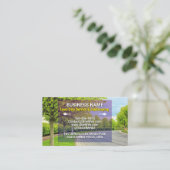 芝生、気に造園、芝刈り草、ツリーサービス 名刺 (スタンド正面)