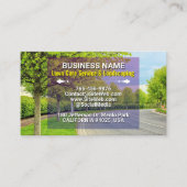 芝生、気に造園、芝刈り草、ツリーサービス 名刺 (正面)