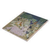 芝生、「祝日Galantes」のためのイラストレーション タイル (側面)