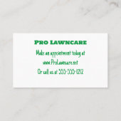 芝生、芝生のケア、カスタム名刺 名刺 (裏面)