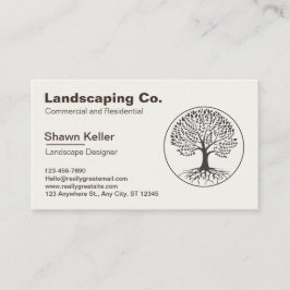 芝生&造園クリーム/ブラウンビジネスカード 名刺