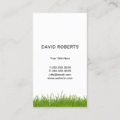 芝生&造園サービスグラスハートバーンウッド 名刺 (裏面)