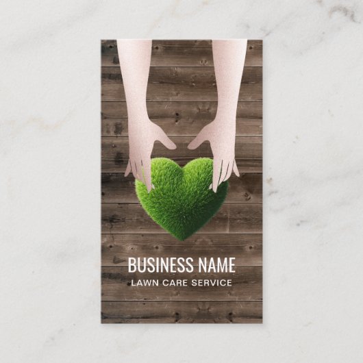 芝生&造園サービスグラスハートバーンウッド 名刺 (正面)