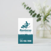 芝生&造園サービスライディングローンモーア 名刺 (スタンド正面)