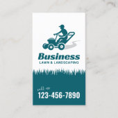 芝生&造園サービスライディングローンモーア 名刺 (正面)