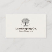 芝生&造園ブラウン/クリーム名刺 名刺 (裏面)