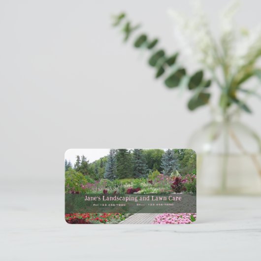 芝生&造園名刺 名刺 (スタンド正面)