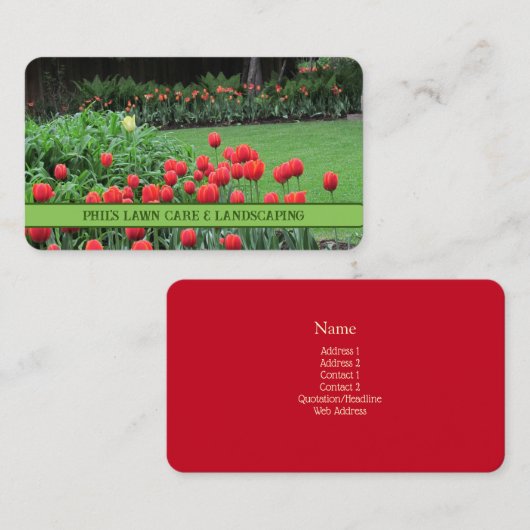 芝生&造園名刺 名刺 (正面/裏面)