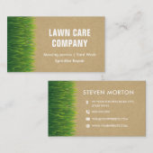 芝素朴気に刈りガーデニング刈り 名刺 (正面/裏面)