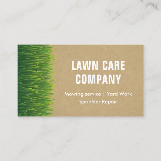芝素朴気に刈りガーデニング刈り 名刺 (正面)