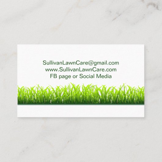 芝草気に刈り造園 名刺 (裏面)