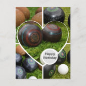 芝鉢のハート:ヴィンテージ写真コラージュ ポストカード (正面)