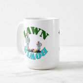 芝鉢の精神：ボウリングをする人、 クリケットの投手と椀 コーヒーマグカップ (正面左)