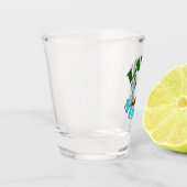 芝鉢の精神：ボウリングをする人、 クリケットの投手と椀 ショットグラス (左)