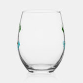 芝鉢の精神：ボウリングをする人、 クリケットの投手と椀 ステムなしワイングラス (右)