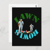 芝鉢の精神:ボウリングをする人、 クリケットの投手と椀 ポストカード (正面/裏面)