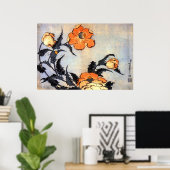 芥子の花,北斎ポピーたち北斎浮世絵 ポスター (ホームオフィス)