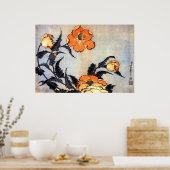 芥子の花,北斎ポピーたち北斎浮世絵 ポスター (キッチン)